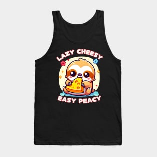 Lazy cheesy easy peacy cheese lover Tank Top